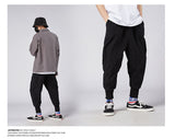 Xituodai 2022 Men Cotton Linen Jogger Trousers Streetwear Casual Man Harem Pants Solid Color Cargo Pants Oversized Men&#39;s Clothing