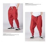 Xituodai 2022 Men Cotton Linen Jogger Trousers Streetwear Casual Man Harem Pants Solid Color Cargo Pants Oversized Men&#39;s Clothing