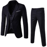 Xituodai 2022 Men&#39;s 3 Pieces Black Elegant Suits With Pants Brand Slim Fit Single Button Party Formal Business Dress Suit Male