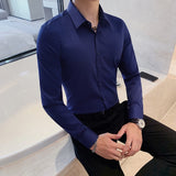 Xituodai British Style Long Sleeve Shirt Men Clothing Fashion 2022 Autumn Business Formal Wear Chemise Homme Slim Fit Camisa Masculina