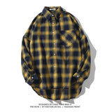 Xituodai Brand 2022 Spring Autumn Long Sleeves New Flannel Collar Korea Style Green Red Shirt For Men&#39;s Plaid Harajuku Clothing