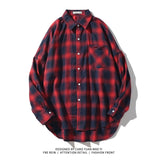 Xituodai Brand 2022 Spring Autumn Long Sleeves New Flannel Collar Korea Style Green Red Shirt For Men&#39;s Plaid Harajuku Clothing