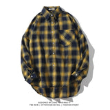 Xituodai Brand 2022 Spring Autumn Long Sleeves New Flannel Collar Korea Style Green Red Shirt For Men&#39;s Plaid Harajuku Clothing