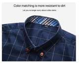 Xituodai Men&#39;s Plaid Dress Shirts Male High Quality Long Sleeve Slim Fit Business Casual Shirt Plus Size 6XL