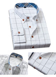 Xituodai Men&#39;s Plaid Dress Shirts Male High Quality Long Sleeve Slim Fit Business Casual Shirt Plus Size 6XL