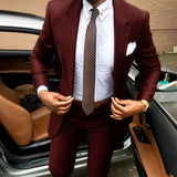 Xituodai 2022 Latest Brown Men&#39;s Suit Coat Pants Designs Slim Fit Elegant Tuxedos Wedding Business Party Suits 2 Pieces (Jacket+Pants)