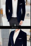 Xituodai Velvet Wedding Dress Coat Mens Blazer Jacket Fashion Casual Suit JacketStage DJ Men&#39;s Business Blazers Veste Costume Homme
