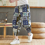 Xituodai Casual Pants Men&#39;s Summer Loose Trend Youth New Style Printing Large Size Beamed Harem Sweatpants Streetwear Hip Hop Clothing