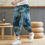 Xituodai Casual Pants Men&#39;s Summer Loose Trend Youth New Style Printing Large Size Beamed Harem Sweatpants Streetwear Hip Hop Clothing