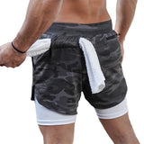 Xituodai 2022 New Casual Shorts men Summer Mens Shorts 2 in 1 High Elastic Gyms Fitness Short Pants