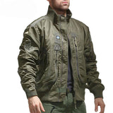 Xituodai Cool Army Tactical Stand Collar Flight Men&#39;s Jacket Jean Jacket Men Winter Jacket Bomber Jacket Men Combat Jacket