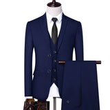 Xituodai Formal Business Wedding 3 Pieces Suit Set / Male 2022 Blazers Jacket Pants Vest Trousers Dress Waistcoat