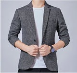 Xituodai Fashion Men Clothing High Quality Business Suit Male Slim Fit Plaid Leisure Blazers Man Plaid Jackets Groomsman Party Dress