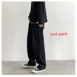 Xituodai New Streetwear Baggy Jeans Men Plus Size S-5XL Fashion Loose Straight Wide Leg Pants Black Light Blue Male Casual Clothing