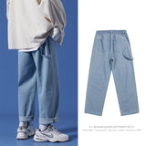 Xituodai Men Streetwear Blue Jeans 2022 Women Black Jeans Korean Fashions Harem Pants Male Denim Pants OverSize