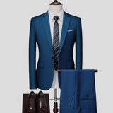 Xituodai Men&#39;s Suit 2 Piece Set Blazers Pants Classic Business Gentleman Formal Groom Wedding Dress Plus Size High Quality Suit 6XL