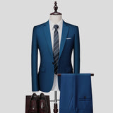 Xituodai Men&#39;s Suit 2 Piece Set Blazers Pants Classic Business Gentleman Formal Groom Wedding Dress Plus Size High Quality Suit 6XL