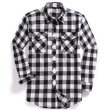 Xituodai 2022 New Men Casual Plaid Flannel Shirt Long-Sleeved Chest Two Pocket Design Fashion Printed-Button (USA SIZE S M L XL 2XL)