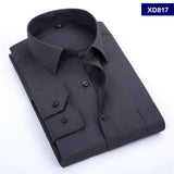 Xituodai 2022 New Men&#39;s Dress Shirt Solid Color Plus Size 8XL Black White Blue Gray Chemise Homme Male Business Casual Long Sleeved Shirt