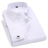 Xituodai Men French Cuff Dress Shirt New White Long Sleeve Casual Buttons Shirt Male Brand Shirts Regular Fit Cufflinks Included 6XL