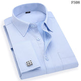 Xituodai Men French Cuff Dress Shirt New White Long Sleeve Casual Buttons Shirt Male Brand Shirts Regular Fit Cufflinks Included 6XL