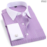 Xituodai Men French Cuff Dress Shirt New White Long Sleeve Casual Buttons Shirt Male Brand Shirts Regular Fit Cufflinks Included 6XL