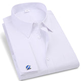 Xituodai Men French Cuff Dress Shirt New White Long Sleeve Casual Buttons Shirt Male Brand Shirts Regular Fit Cufflinks Included 6XL