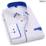 Xituodai 2022 Men Fashion Casual Long Sleeved Printed Shirt Slim Fit Male Social Business Dress Shirts Brand For Men Soft Comfortable