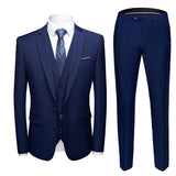 Xituodai 19 Color / 2022 Fashion Men&#39;s Casual Business Suit 3 Pieces Set / Male Two Button Blazers Trousers Pants Vest Waistcoat