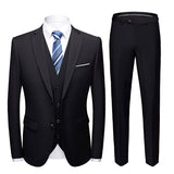 Xituodai 19 Color / 2022 Fashion Men&#39;s Casual Business Suit 3 Pieces Set / Male Two Button Blazers Trousers Pants Vest Waistcoat