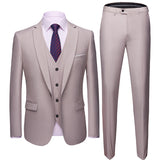 Xituodai 19 Color / 2022 Fashion Men&#39;s Casual Business Suit 3 Pieces Set / Male Two Button Blazers Trousers Pants Vest Waistcoat