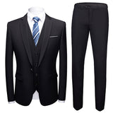 Xituodai 19 Color / 2022 Fashion Men&#39;s Casual Business Suit 3 Pieces Set / Male Two Button Blazers Trousers Pants Vest Waistcoat