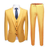 Xituodai 19 Color / 2022 Fashion Men&#39;s Casual Business Suit 3 Pieces Set / Male Two Button Blazers Trousers Pants Vest Waistcoat