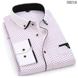 Xituodai 2022 Men Fashion Casual Long Sleeved Printed Shirt Slim Fit Male Social Business Dress Shirts Brand For Men Soft Comfortable