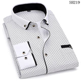 Xituodai Men Fashion Casual Long Sleeved Printed Shirt Slim Fit Male Social Business Dress Shirts Brand For Men Soft Comfortable