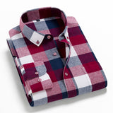 Xituodai Men Flannel Plaid Shirt 100% Cotton 2022 Spring Autumn Casual Long Sleeve Shirt Soft Comfort Slim Fit Styles Brand For Man Plus
