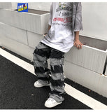 Xituodai Tassel Pants Men&#39;s Fashion Brand Pendant Wide Leg Hip Hop Lazy Wind Jeans Couple&#39;s Pants Loose jeans men