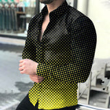 Xituodai New printing Shirt Luxury Gold Yellow Leopard Clothing Men Loose Long Sleeve Chemise Tops Homme Social Men Club Prom Shirt M-3XL