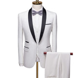 Xituodai Men Business Casual Wedding Party Three Pieces Jacket Trousers Waistcoat Set Male Blazer Coat Pants Vest Fashion Slim Fit Suits