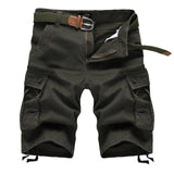 Xituodai 2022 Summer Men&#39;s Baggy Multi Pocket Military Cargo Shorts Male Cotton Khaki Mens Tactical Shorts Short Pants 29-44 No Belt