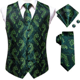 Xituodai Brand New Mens Suit Dress Vests Necktie Hankerchief Cufflinks Set Silk Slim Fit Male Waistcoat Jacquard Waist Jacket Gilet Homme