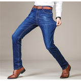 Xituodai Brother Wang Men Jeans Business Casual Light Blue Elastic Force Fashion Denim Jeans Trousers Male Brand Pants