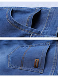 Xituodai Brother Wang Men Jeans Business Casual Light Blue Elastic Force Fashion Denim Jeans Trousers Male Brand Pants