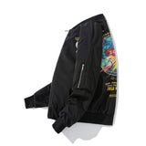 Xituodai Winter Bomber Jacket Men Fashion Pilot Jacket Rocket Print Baseball Coat Casual Youth Streetwear Outerwear Mens Clothing