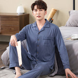 Xituodai Spring autumn 100%Cotton Pajamas Sets For Men Plaid Sleepwear Suit Casual Home Clothes Pijamas Hombre Loungewear Plus Size 4XL