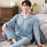 Xituodai Spring autumn 100%Cotton Pajamas Sets For Men Plaid Sleepwear Suit Casual Home Clothes Pijamas Hombre Loungewear Plus Size 4XL