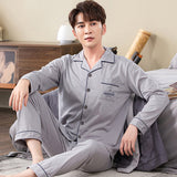 Xituodai Spring autumn 100%Cotton Pajamas Sets For Men Plaid Sleepwear Suit Casual Home Clothes Pijamas Hombre Loungewear Plus Size 4XL