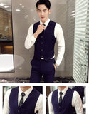 Xituodai Blazers Pants Vest 3 Pieces Sets / Fashion Men&#39;s Casual Boutique Business Wedding Groomsmen Suit Jacket Coat Trousers Waistcoat