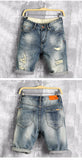 Xituodai summer denim shorts male jeans men jean shorts bermuda skate board harem mens jogger ankle ripped wave 38 40,PA028