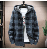 Xituodai Sweater  jacket Men Sweater Mens Coat hooded jacket men&#39;s Korean casual Plush thickened jacket knitted zipper New warm Men 2021